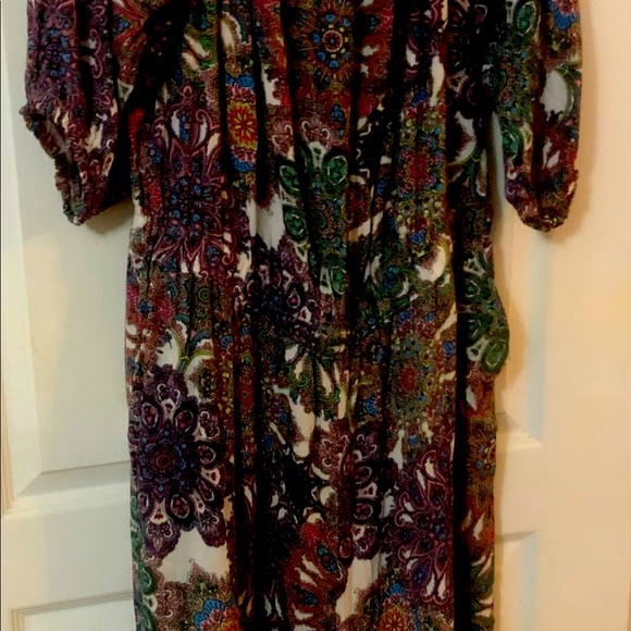 Plus size pasley off shoulder jumpsuit - Picture 5 of 6